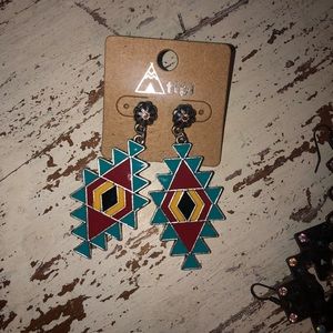 Western Aztec earrings